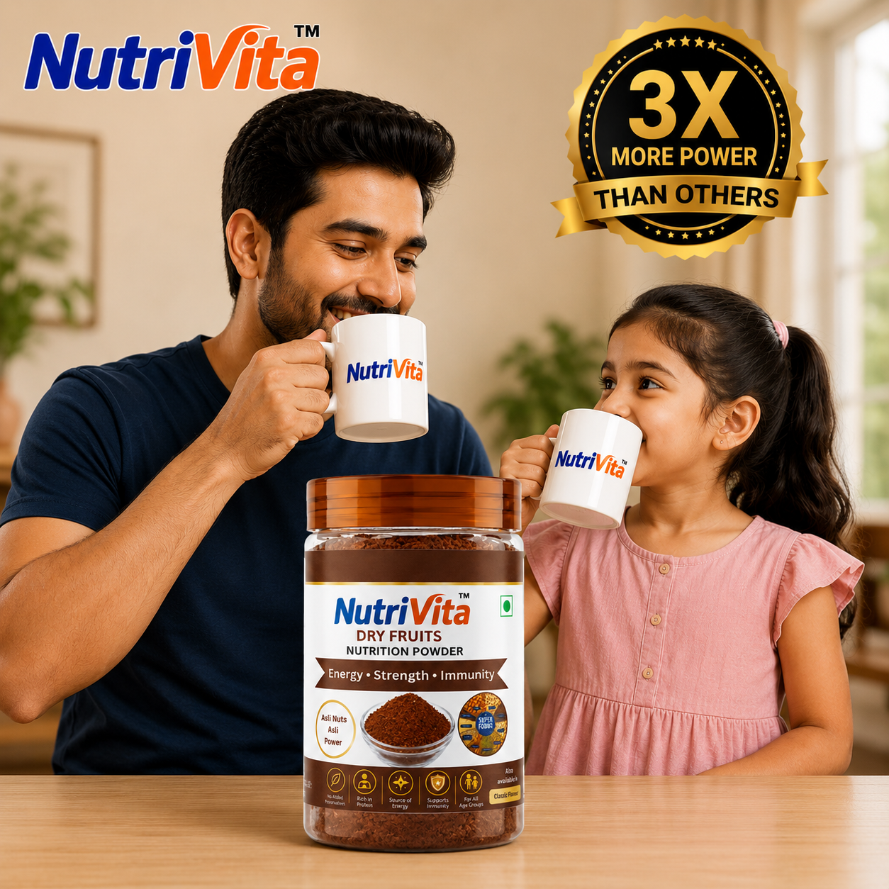Nutrition Energy Dry Fruits Powder Chocolate Flavour 300g In Jar
